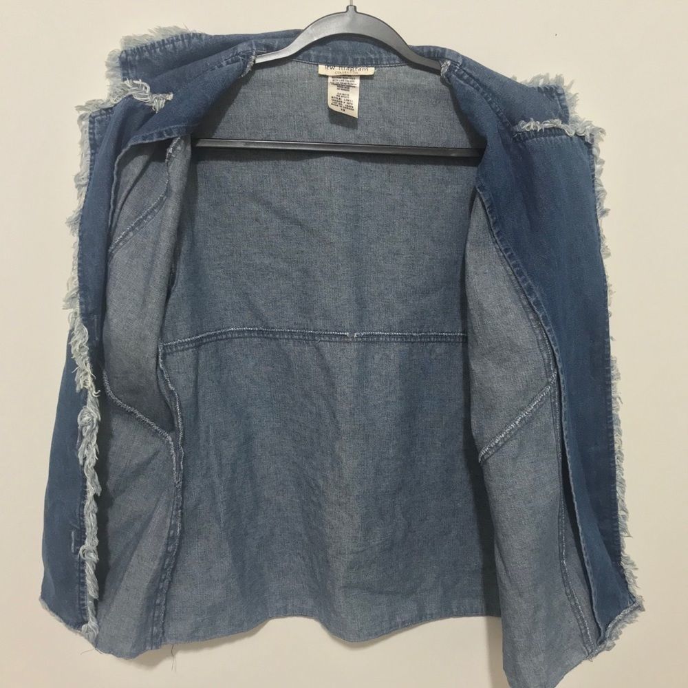 Vintage Lew Magram Raw Hem Fringe Denim Jacket - Picture 8 of 14